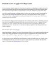 Practical Reasons To Apply For College Grants