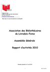 Rapport d'activités de l'A.B.L.F. 2010