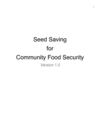 Seed Saving for Community Food Security