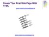 Create Your First Webpage With HTML