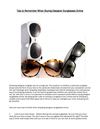 Tips to Remember When Buying Designer Sunglasses Online