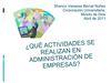 ACTIVIDADES ADMINISTRACION DE EMPRESAS