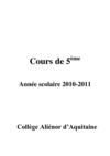 cahier numérique-classe de 5ème version 2.0