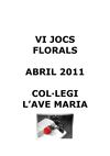VI JOCS FLORALS 2011