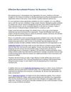 Effective Recruitment Process for Business Firms