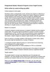 Postgraduate Studies: Research Programs versus Taught Courses