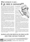 Panfleto contra as punições - Mal o ano começou... e já veio o carnaval