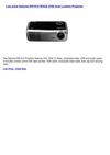 Video Projectors - Optoma EW1610 WXGA 2700 Ansi Lumens Projector