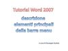 Descrizione barra menu word 2007