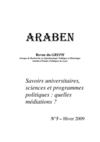 Revue Araben volume 5 Sciences et programmes politiques