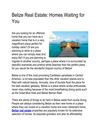 Belize Real Estate: Homes Waiting for You