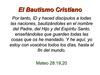 El Bautismo Cristiano