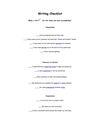 Writing Checklist