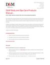 D & M Body and Spa Product Manual