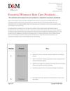 Essential womens skin care products