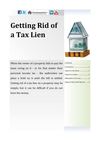 Getting Rid of a Tax Lien