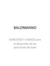 BALONAMNO - Ejercicios y juegos para el desarrollo de las posiciones de base