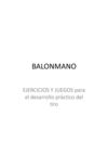 BALONMANO - Ejercicios y juegos para el desarrollo práctico del tiro