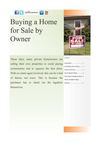 Buying a Home for Sale by Owner