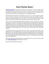 Stock Market Basics