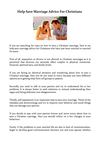 Help Save Marriage Advice For Christians