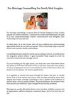 Pre Marriage Counselling For Newly Wed Couples