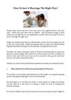 How To Save A Marriage The Right Way?