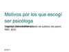 Motivos por los que escogí ser psicóloga