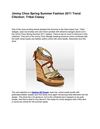 Jimmy Choo Spring Summer Fashion 2011 Trend Cllection: Tribal Classy