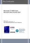 Pass MICROSOFT 77-605 Exam