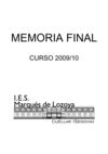 Memoria Final IES Marqués de Lozoya Curso 2009/10