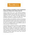 Klose Training & Consulting to Host Lymphedema Conference October 2011 in Estes Park, CO