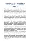 PERFIL DE UN DOCENTE EN CIENCIAS