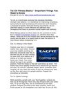 Tai Chi Fitness Basics