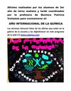 Año Internacional de la química afiches realizados por 3er año SS