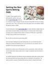 Getting the Best Sports Betting Odds
