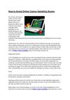 How to Avoid Online Casino Gambling Scams