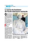 "La statue du fondateur de l'Ecole vétérinaire restaurée", Corinne Nèves, Le Parisien, samedi 7 mai 2011