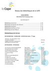 Nouveautés Livres Adultes - Printemps 2011