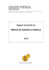 Rapport d'activités 2010 du service de guidance à domicile de l'asbl Un Toit à Soi