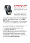 Britax Advocate 70 CS Convertible Car Seat - Much more Safety for Your Children