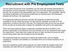 Recuirment with Employment test