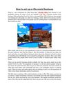 How to set up a villa rental business
