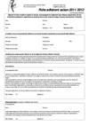 Fiche adhérent 2011-2012