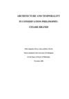 Meraz, F.A. Architecture and temporality in conservation philosophy. Cesare Brandi. 2008