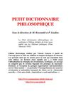 Petit dictionnaire philosophique (1955)
