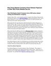 New Website Promotion Company Press Release Paparazzi