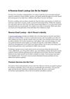 Reverse Email Lookup