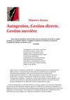 Autogestion, Gestion directe, Gestion ouvrière par Maurice Joyeux