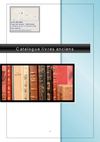 Catalogue livres anciens